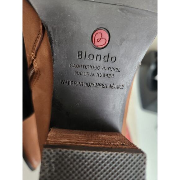 Blondo Nelli Waterproof Leather Ankle Boots Sz 9.5 factory distressing classic - Picture 9 of 10